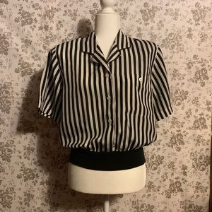 LESLIE FAY Referee Style Top